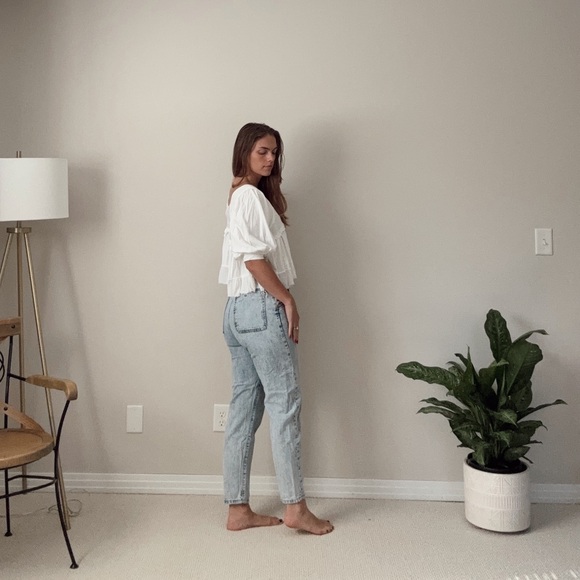 ZARA HIGH-WAISTED PAPERBAG BAGGY JEANS - Picture 2 of 8